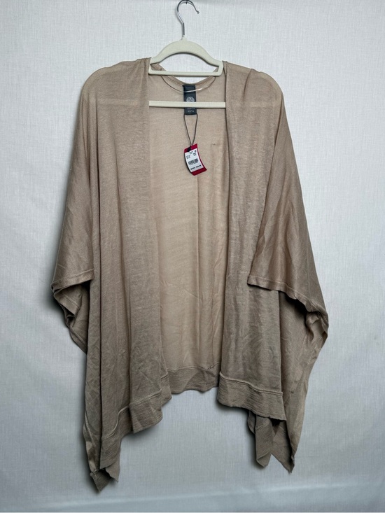 Vince Camuto Sweaters - Vince Camuto Womens One Size Sand Beige Open Front Poncho Cardigan Kimono NWT
